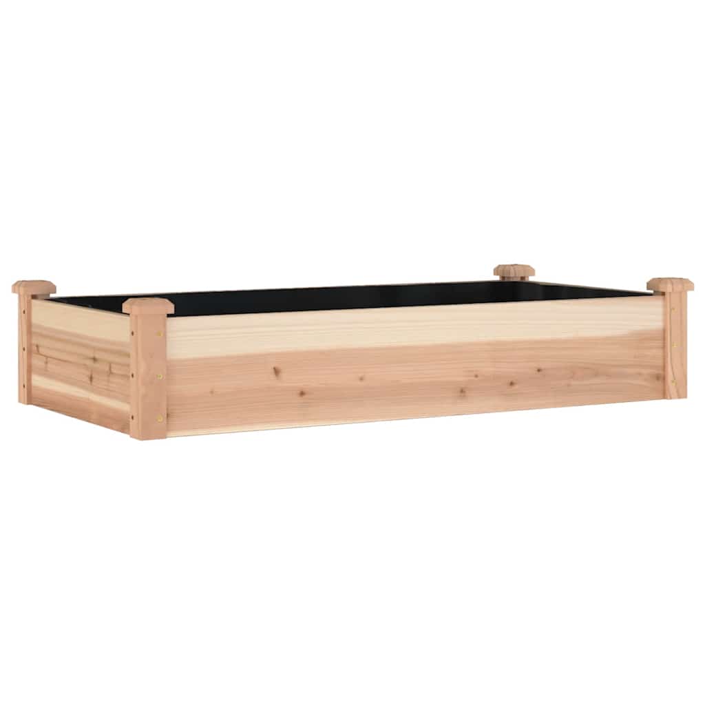 vidaXL Podwyższona rabata z wyściółką, 120x60x25 cm, drewno jodłowe