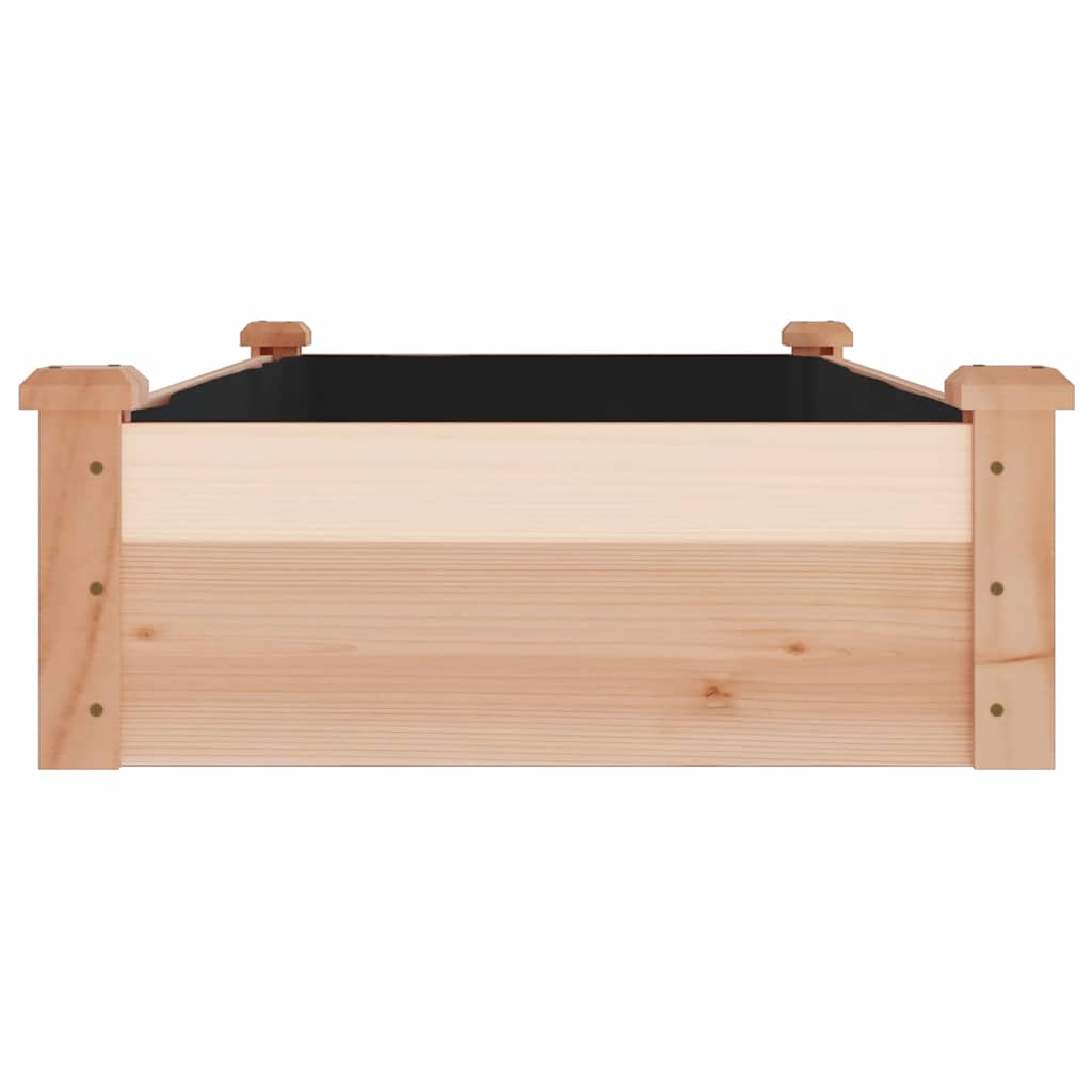 vidaXL Podwyższona rabata z wyściółką, 120x60x25 cm, drewno jodłowe
