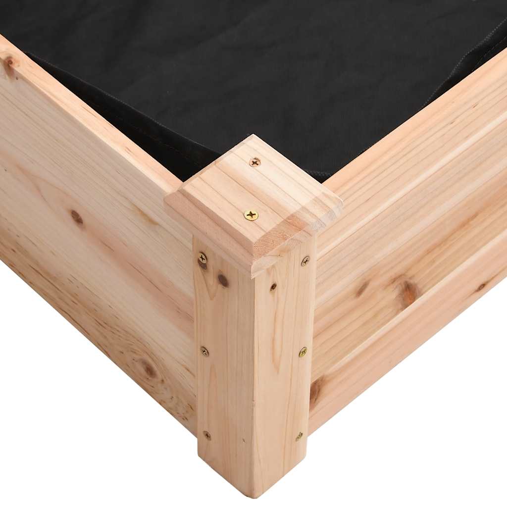 vidaXL Podwyższona rabata z wyściółką, 120x60x25 cm, drewno jodłowe
