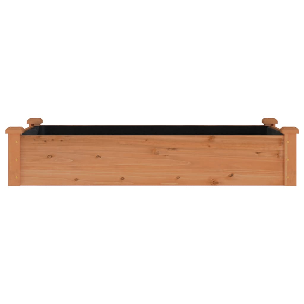 vidaXL Podwyższona rabata z wyściółką, brązowa, 120x60x25 cm, jodła