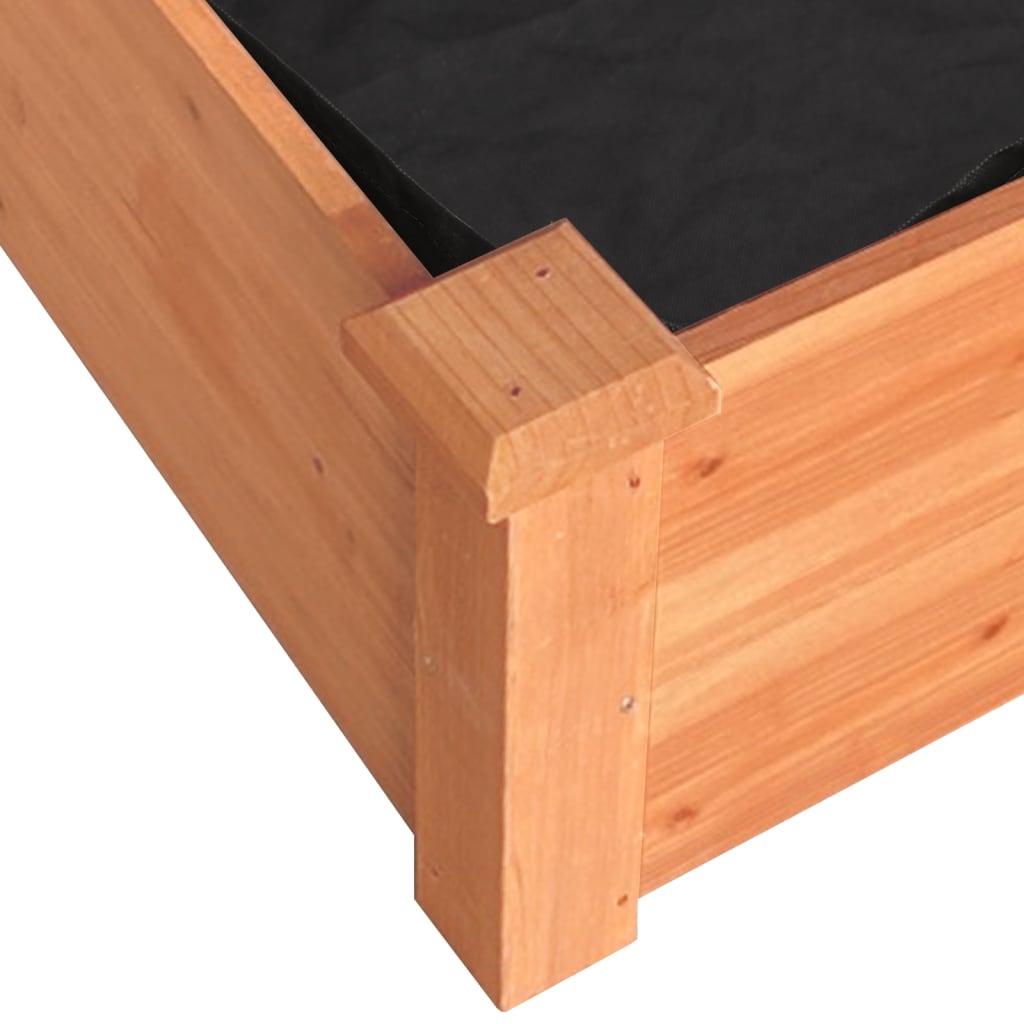 vidaXL Podwyższona rabata z wyściółką, brązowa, 120x60x25 cm, jodła