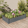 vidaXL Podwyższona rabata z wyściółką, szara, 120x60x25 cm, jodła