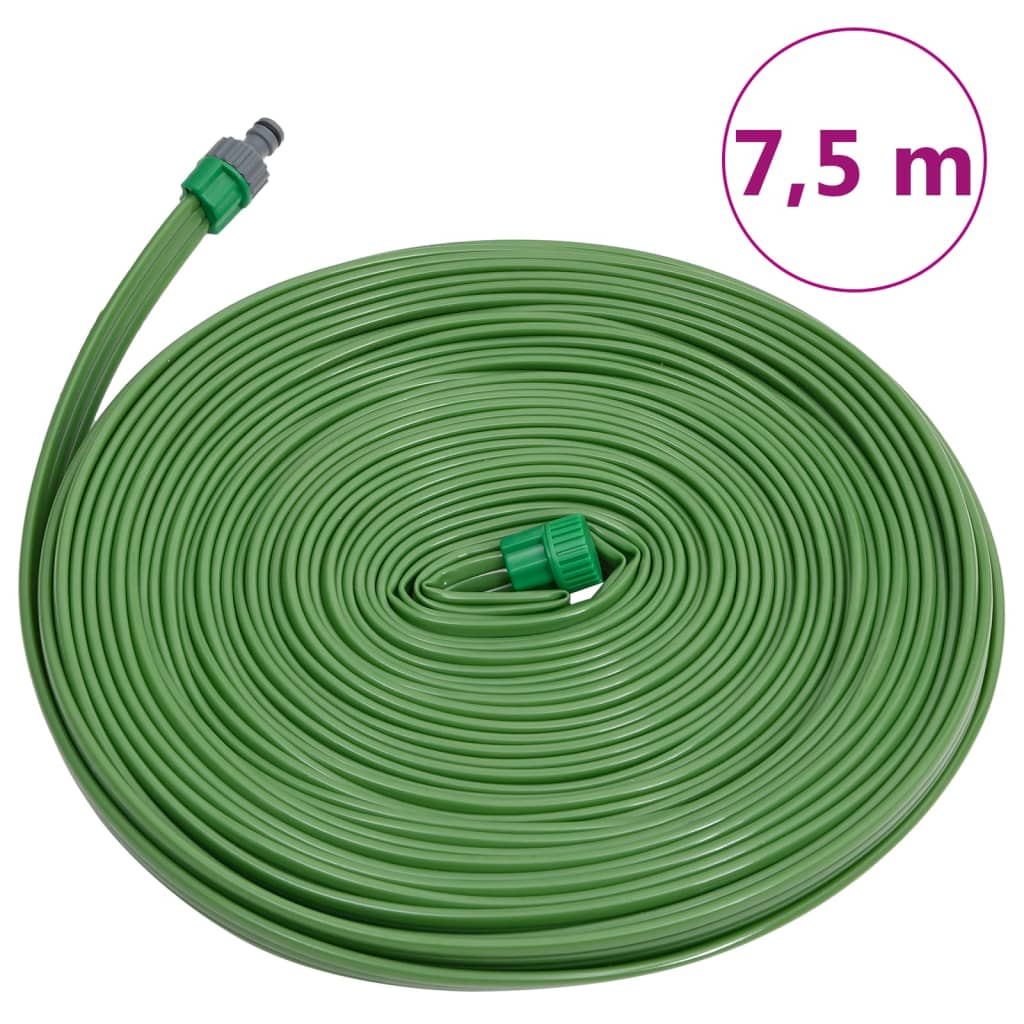 vidaXL 3-tubowy wąż zraszający, zielony, 7,5 m, PVC
