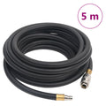 vidaXL Hybrydowy wąż pneumatyczny, czarny, 0,6", 5 m, guma i PVC