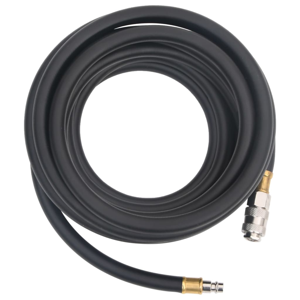 vidaXL Hybrydowy wąż pneumatyczny, czarny, 0,6", 5 m, guma i PVC