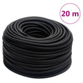 vidaXL Hybrydowy wąż pneumatyczny, czarny, 0,6", 20 m, guma i PVC