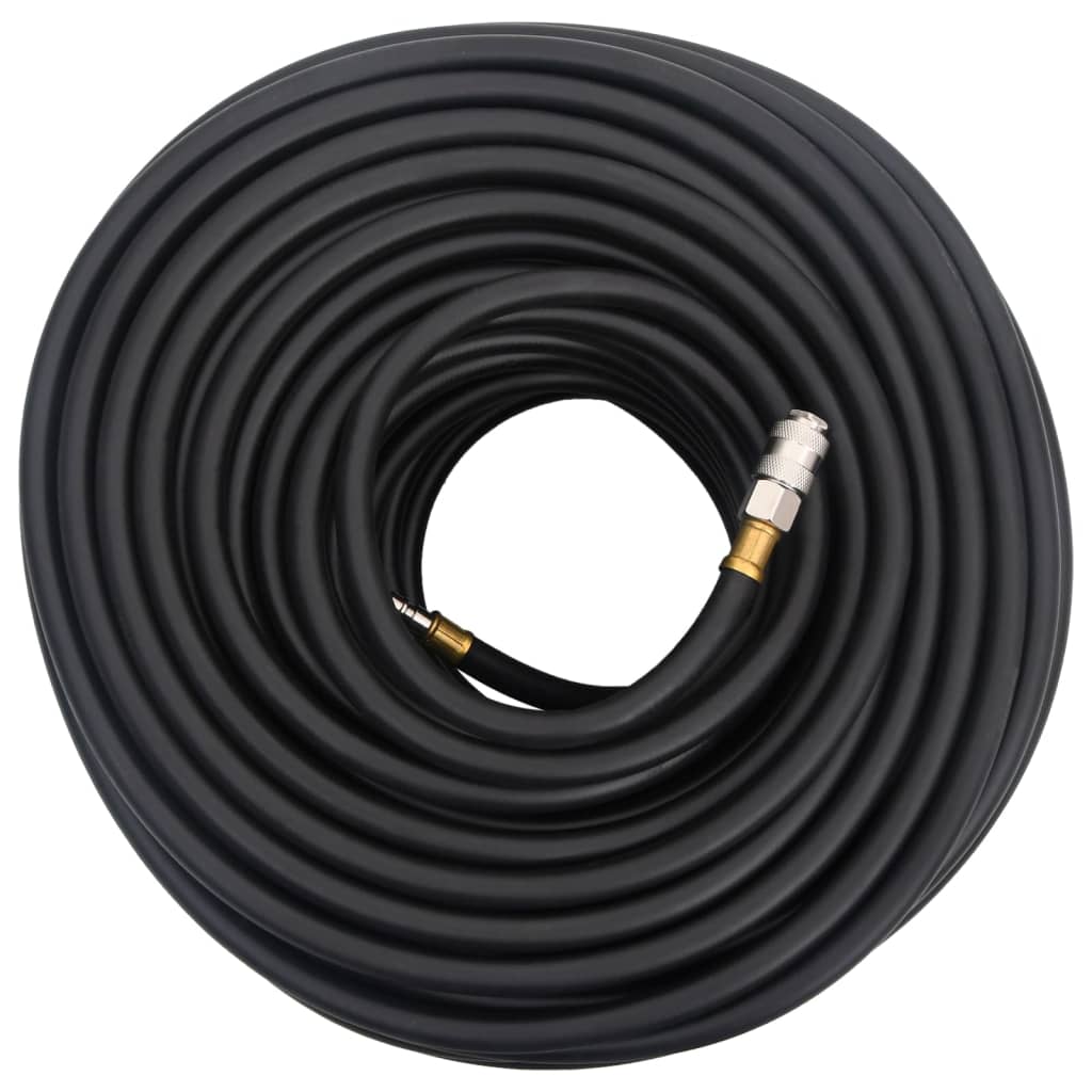 vidaXL Hybrydowy wąż pneumatyczny, czarny, 0,6", 20 m, guma i PVC