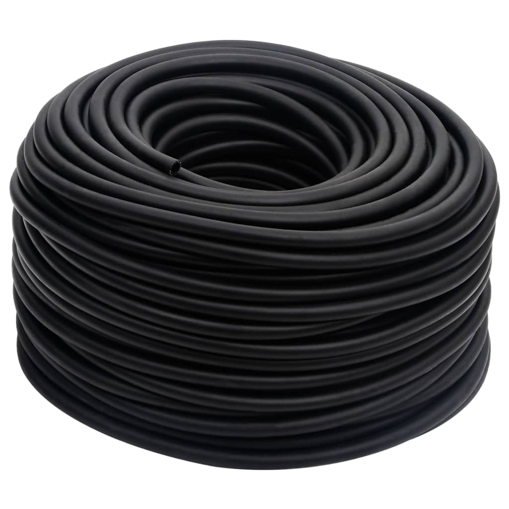 vidaXL Hybrydowy wąż pneumatyczny, czarny, 0,6", 100 m, guma i PVC