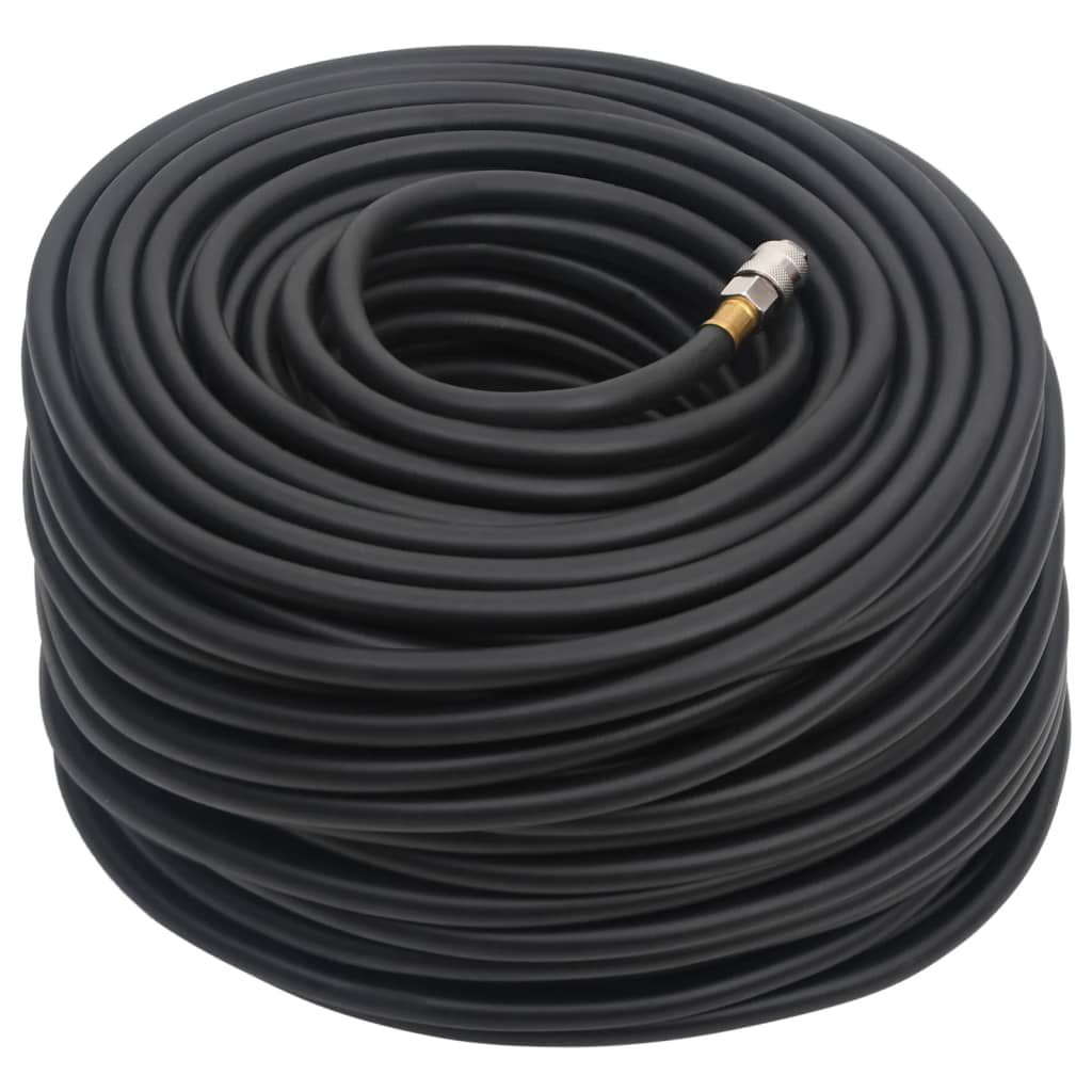vidaXL Hybrydowy wąż pneumatyczny, czarny, 0,6", 100 m, guma i PVC