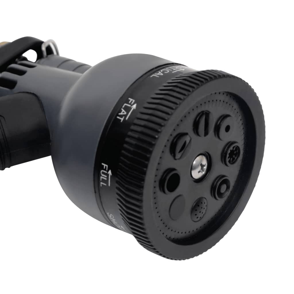 vidaXL Wąż ogrodowy z dyszą zraszającą, srebrny, 0,6", 15 m, stal