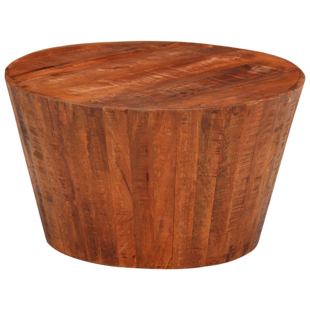 vidaXL Stolik kawowy, Ø 52x30 cm, surowe lite drewno mango