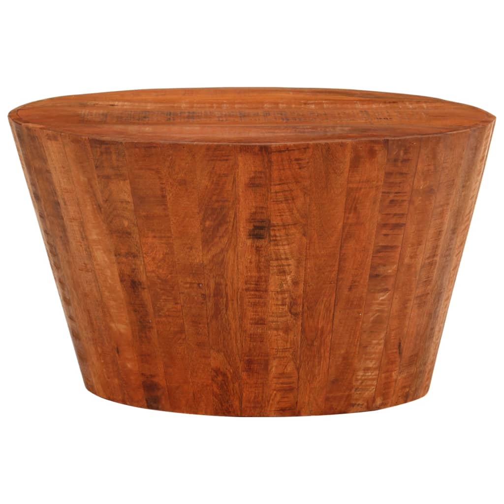 vidaXL Stolik kawowy, Ø 52x30 cm, surowe lite drewno mango