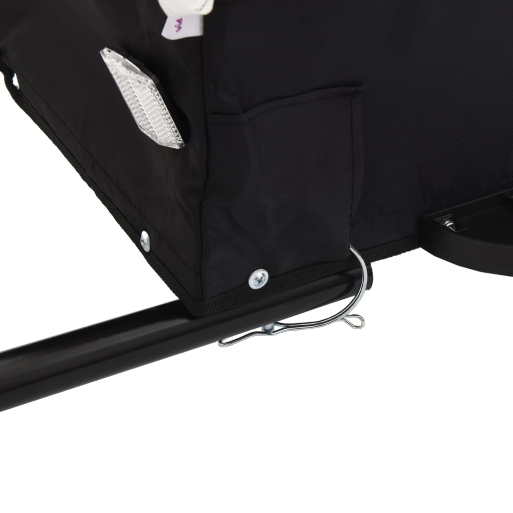 vidaXL Przyczepka rowerowa, czarno-czerwona, 30 kg, żelazo