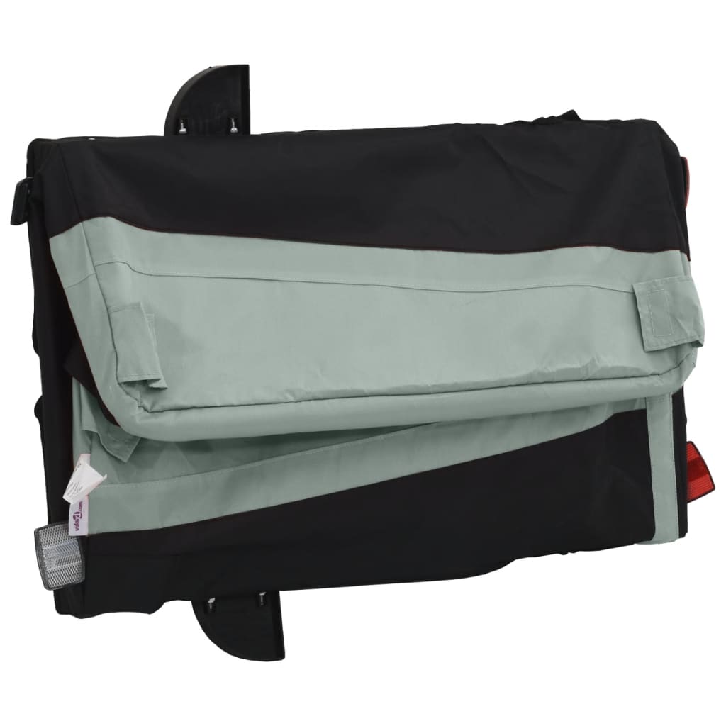 vidaXL Przyczepka rowerowa, czarno-szara, 30 kg, żelazo