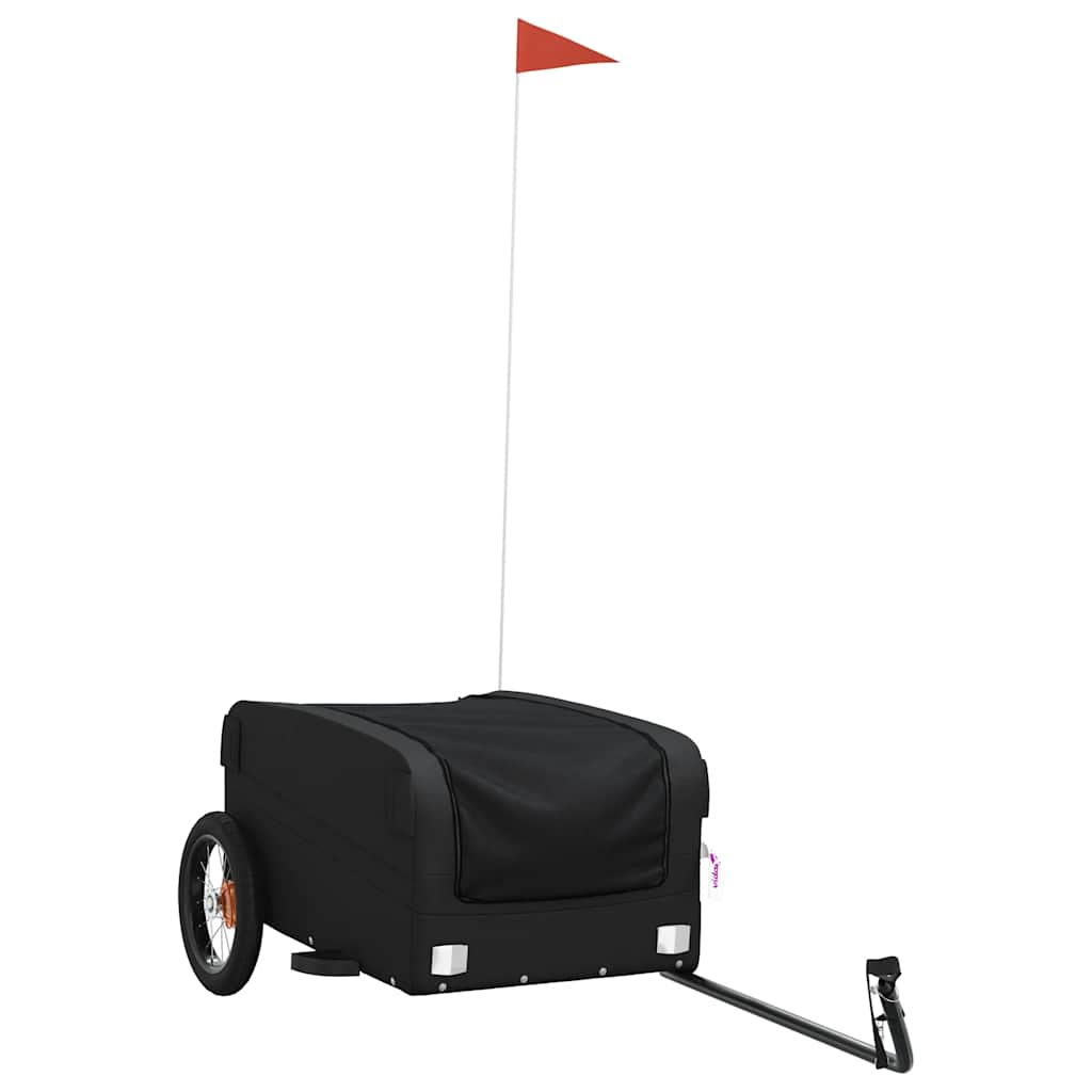 vidaXL Przyczepka rowerowa dla zwierząt, czarna, 30 kg, żelazo
