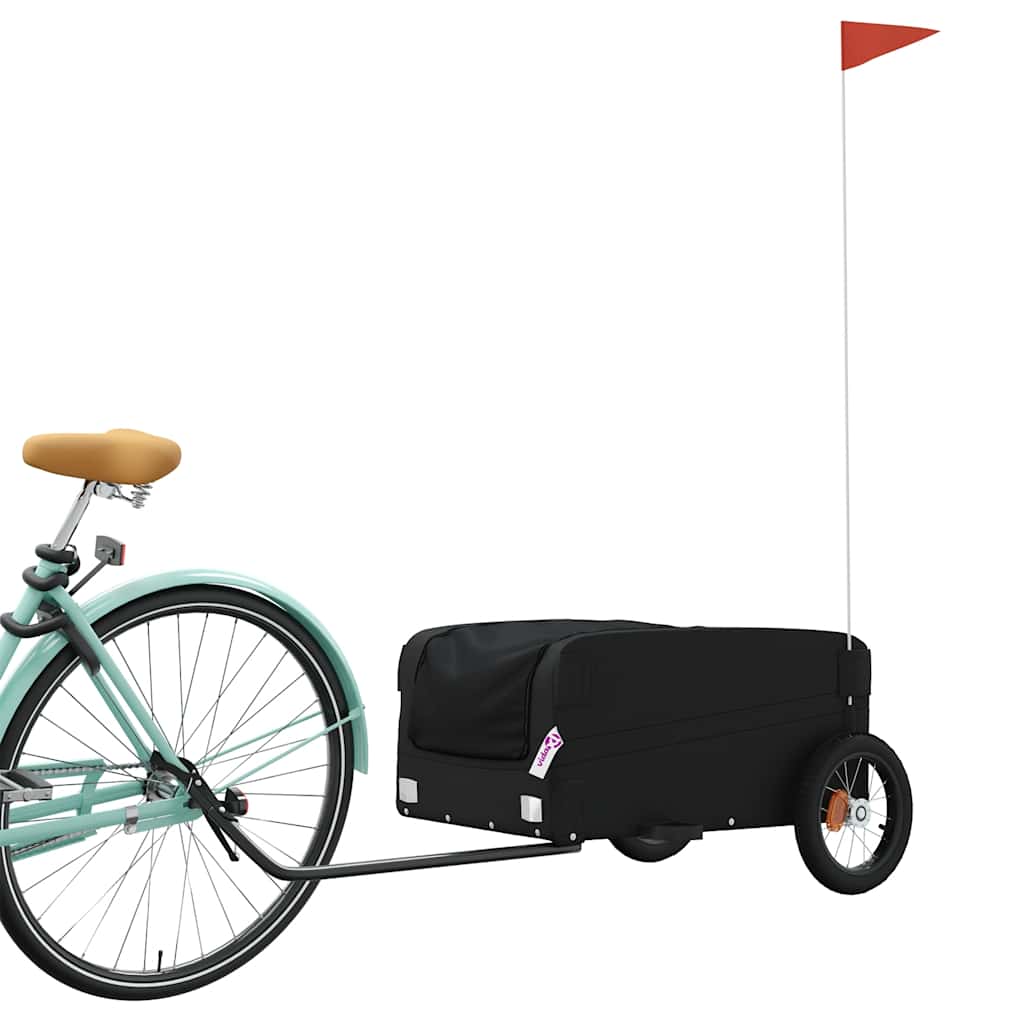 vidaXL Przyczepka rowerowa dla zwierząt, czarna, 30 kg, żelazo