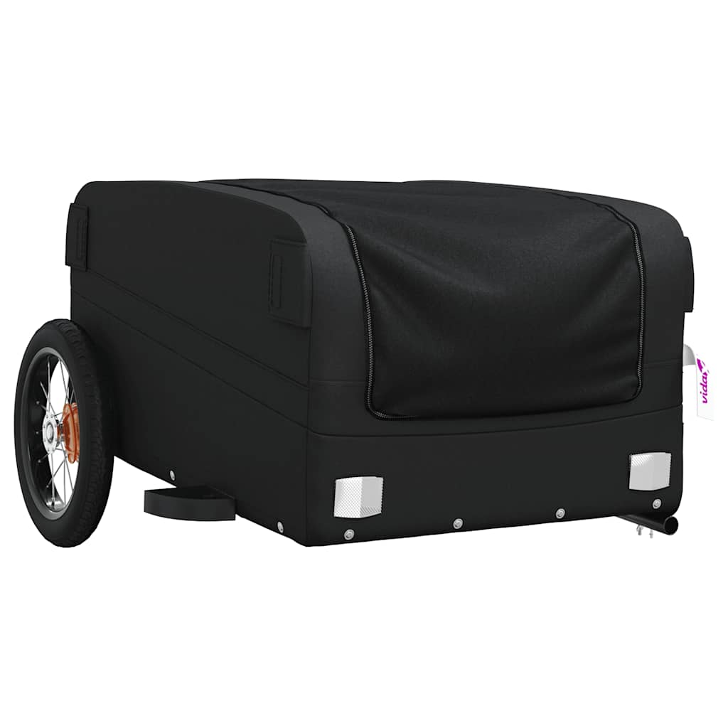 vidaXL Przyczepka rowerowa dla zwierząt, czarna, 30 kg, żelazo