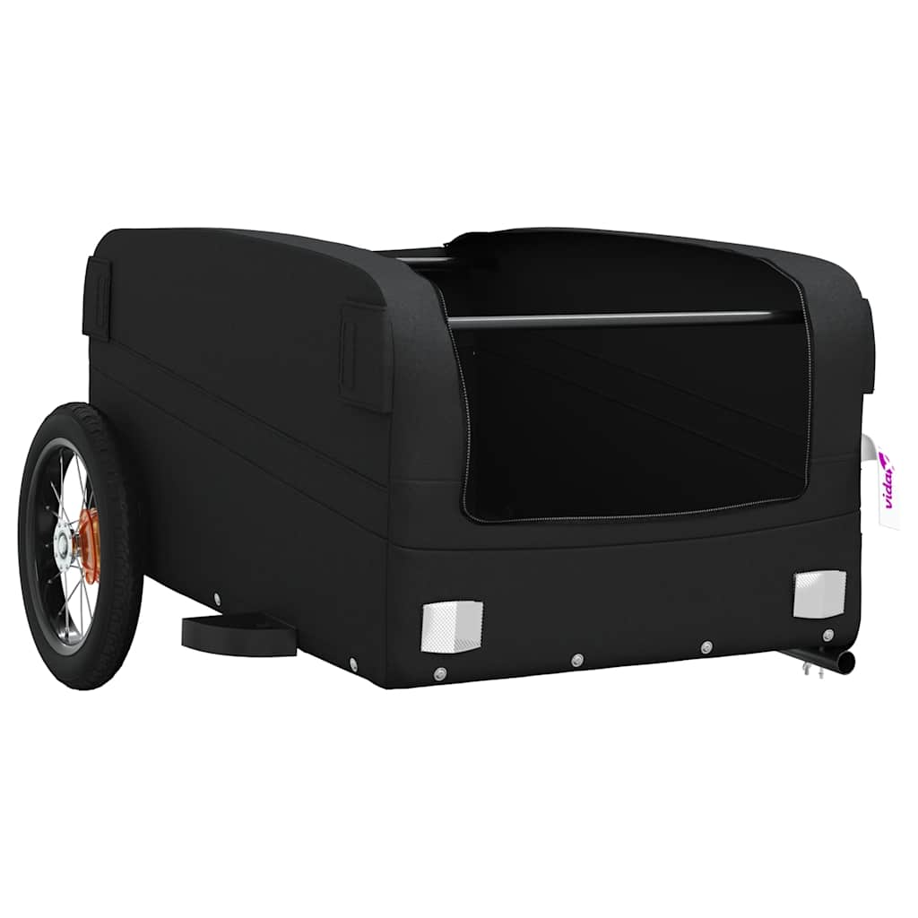 vidaXL Przyczepka rowerowa dla zwierząt, czarna, 30 kg, żelazo