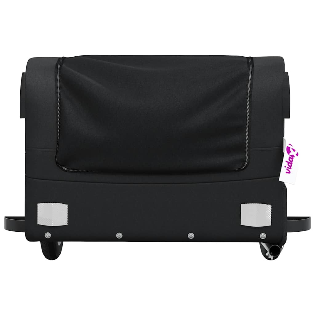 vidaXL Przyczepka rowerowa dla zwierząt, czarna, 30 kg, żelazo