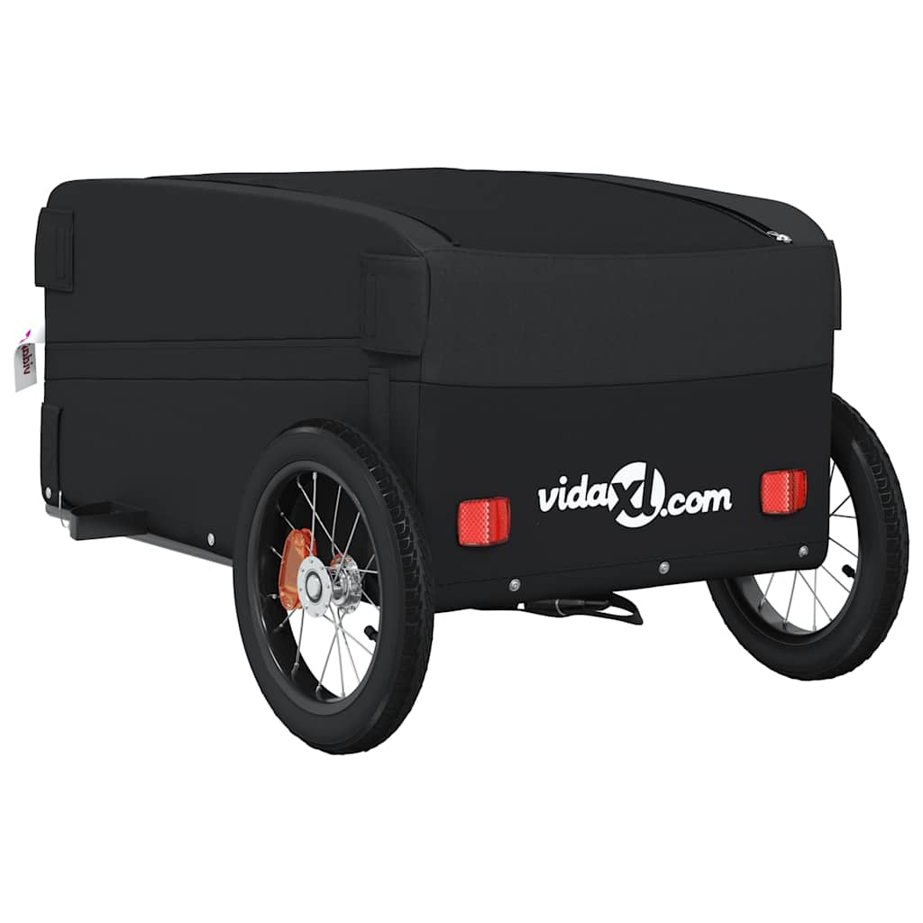 vidaXL Przyczepka rowerowa dla zwierząt, czarna, 30 kg, żelazo