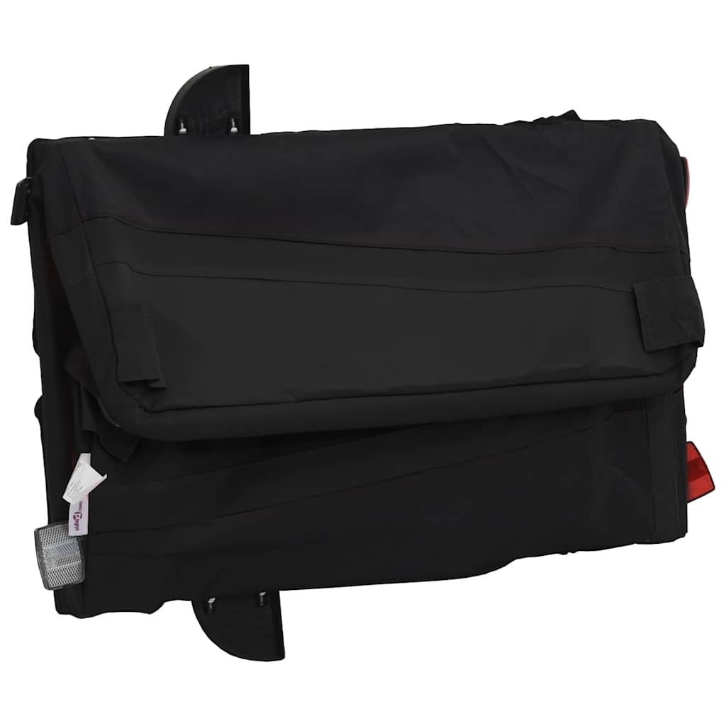 vidaXL Przyczepka rowerowa dla zwierząt, czarna, 30 kg, żelazo