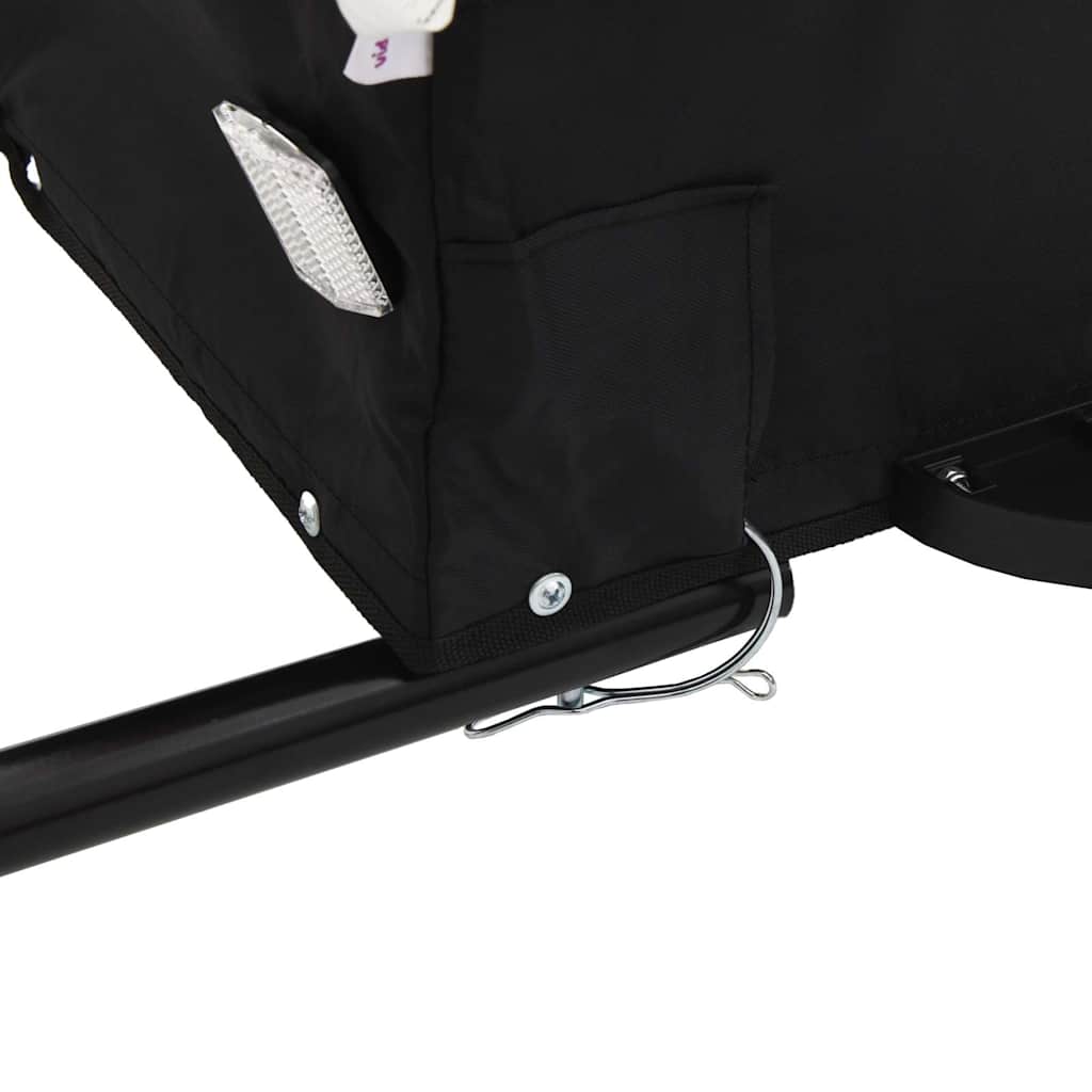 vidaXL Przyczepka rowerowa dla zwierząt, czarna, 30 kg, żelazo