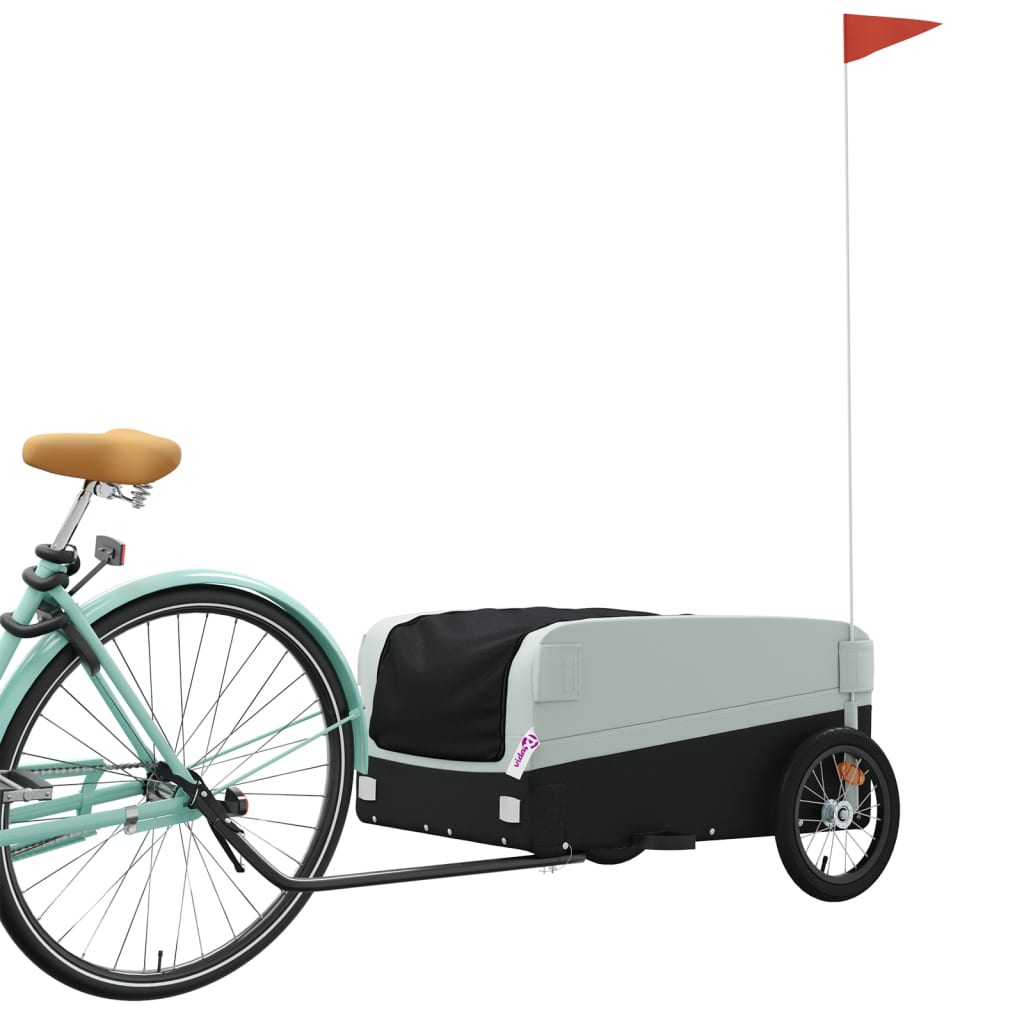 vidaXL Przyczepka rowerowa, czarno-szara, 45 kg, żelazo