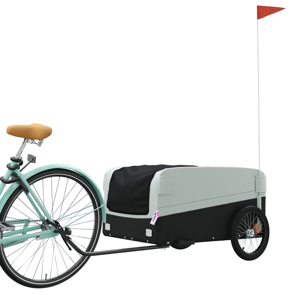 vidaXL Przyczepka rowerowa, czarno-szara, 45 kg, żelazo