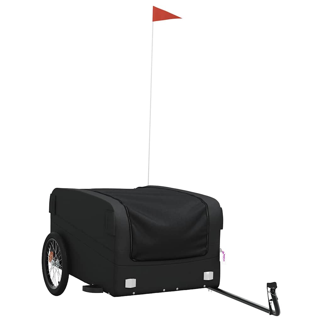 vidaXL Przyczepka rowerowa, czarna, 45 kg, żelazo