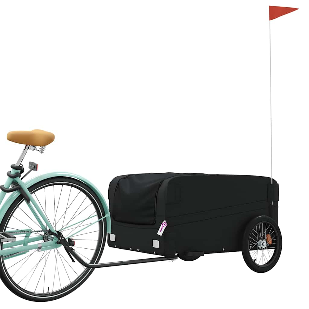 vidaXL Przyczepka rowerowa, czarna, 45 kg, żelazo