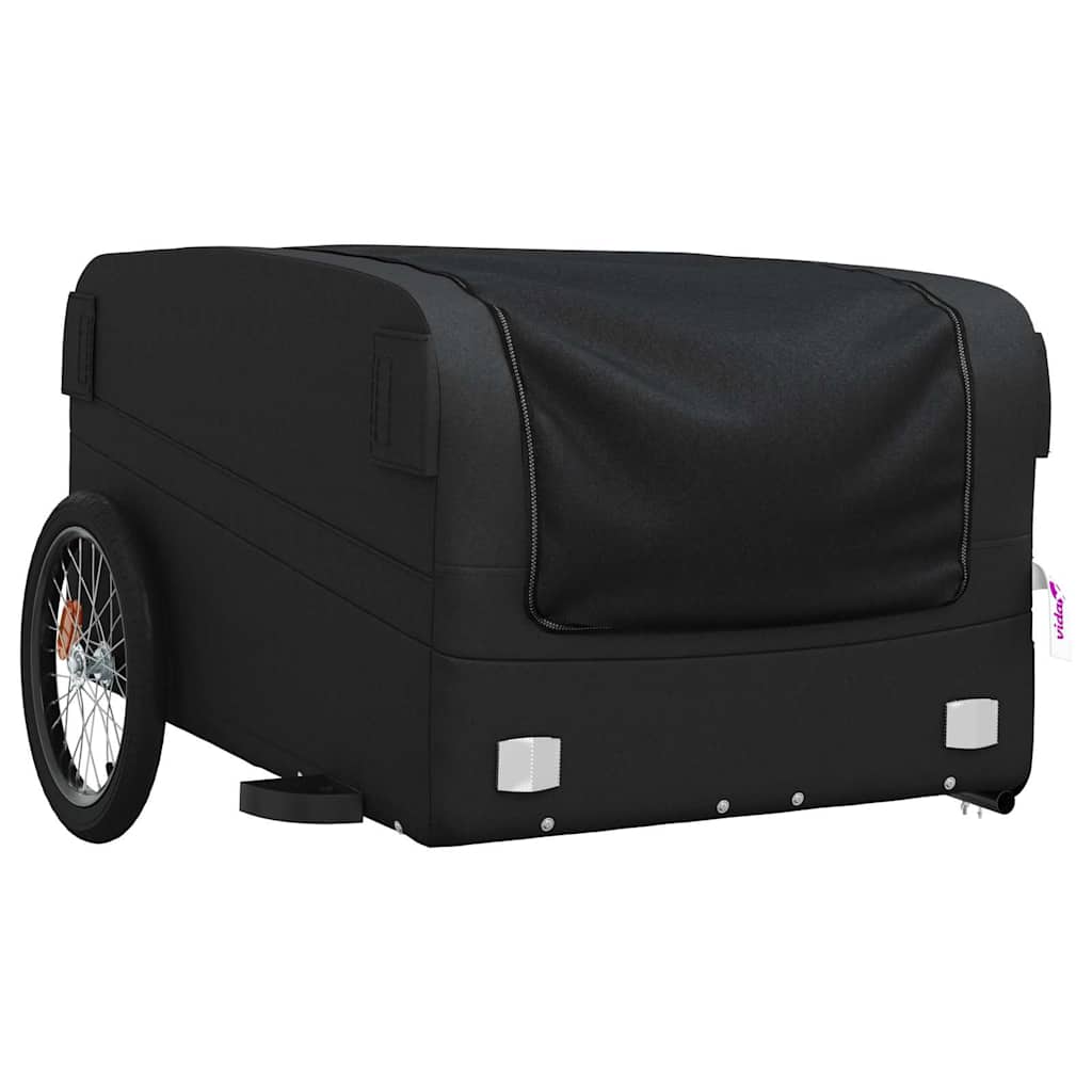 vidaXL Przyczepka rowerowa, czarna, 45 kg, żelazo