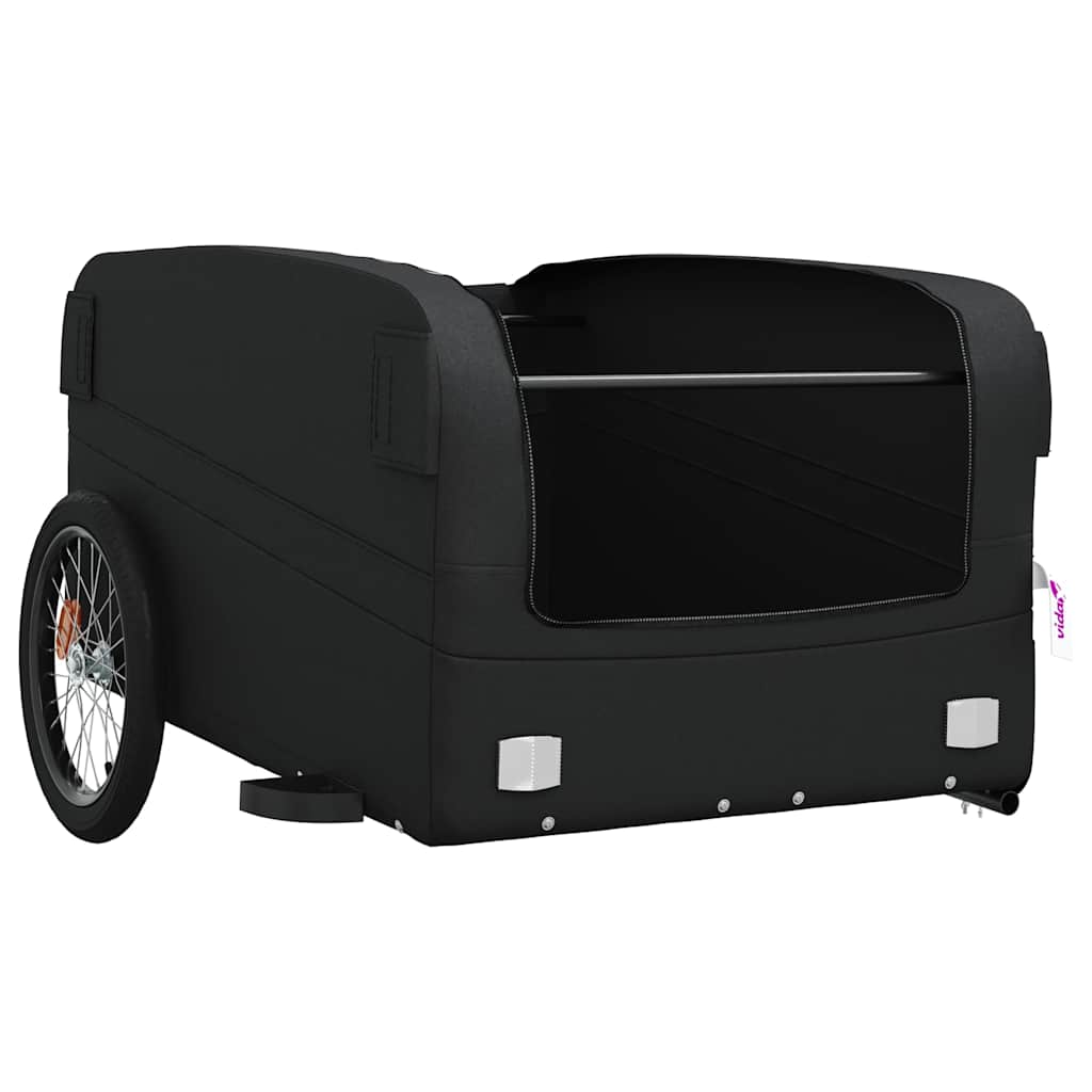 vidaXL Przyczepka rowerowa, czarna, 45 kg, żelazo