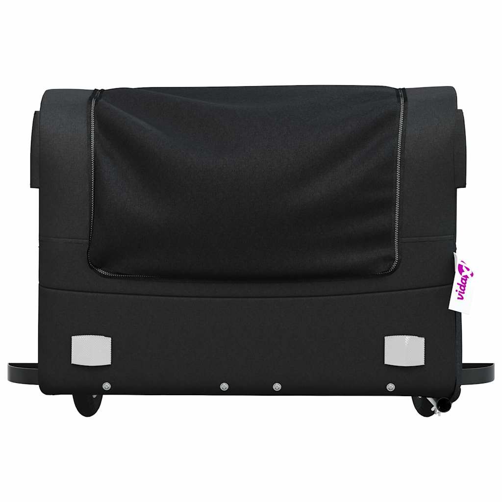 vidaXL Przyczepka rowerowa, czarna, 45 kg, żelazo