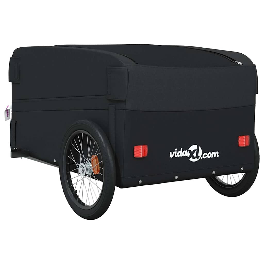 vidaXL Przyczepka rowerowa, czarna, 45 kg, żelazo