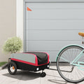 vidaXL Przyczepka rowerowa, czarno-czerwona, 30 kg, żelazo