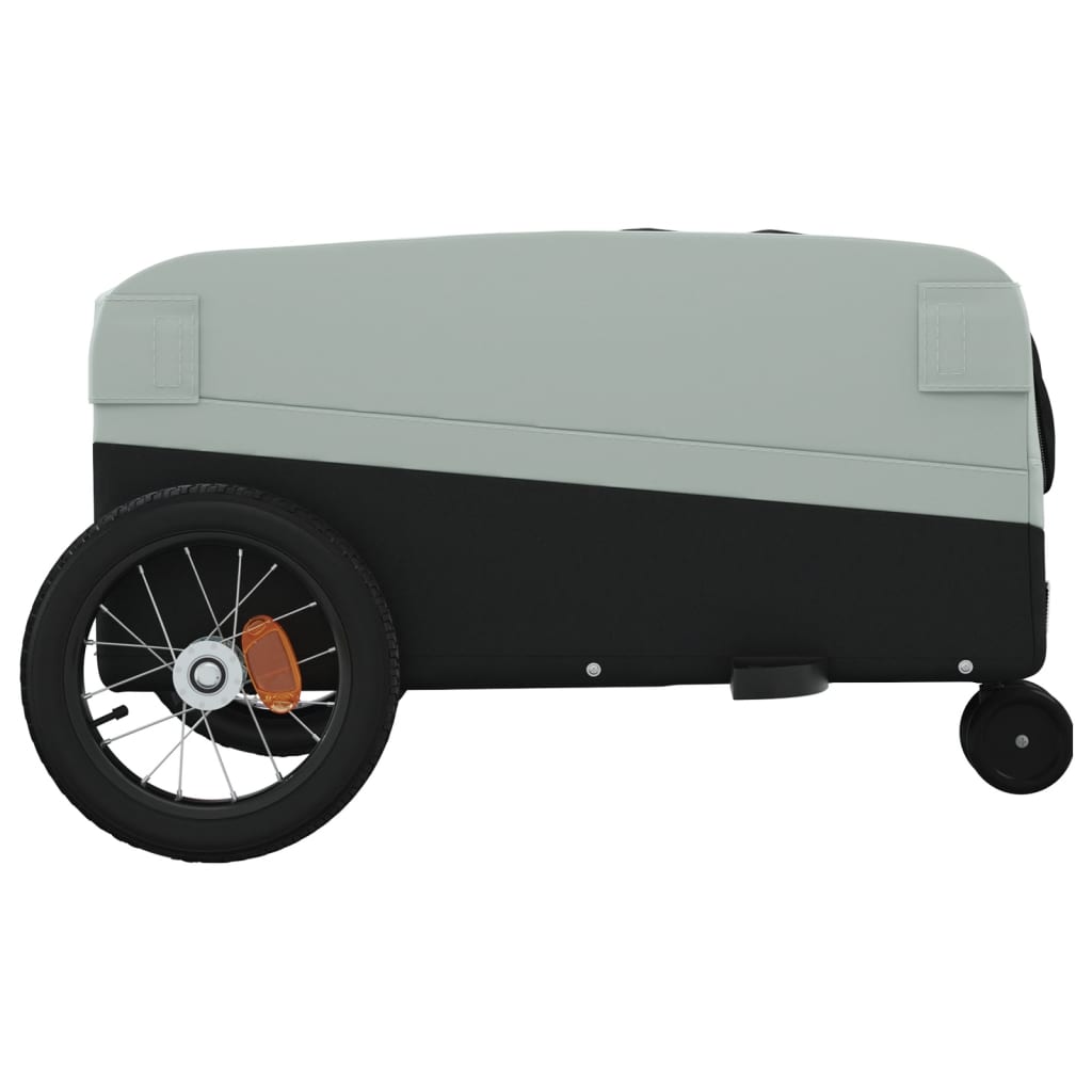 vidaXL Przyczepka rowerowa, czarno-szara, 30 kg, żelazo