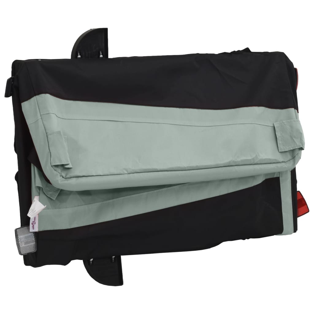 vidaXL Przyczepka rowerowa, czarno-szara, 30 kg, żelazo