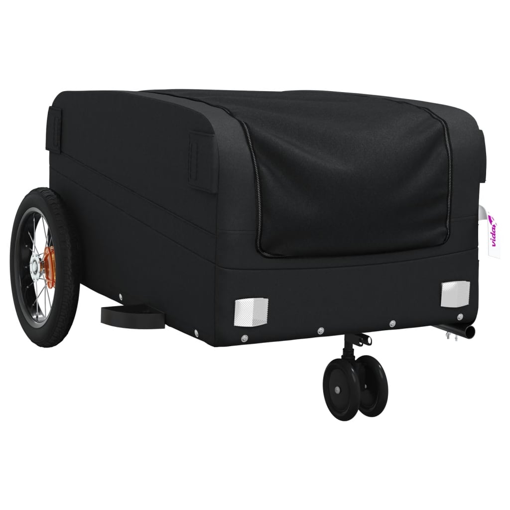 vidaXL Przyczepka rowerowa dla zwierząt, czarna, 30 kg, żelazo