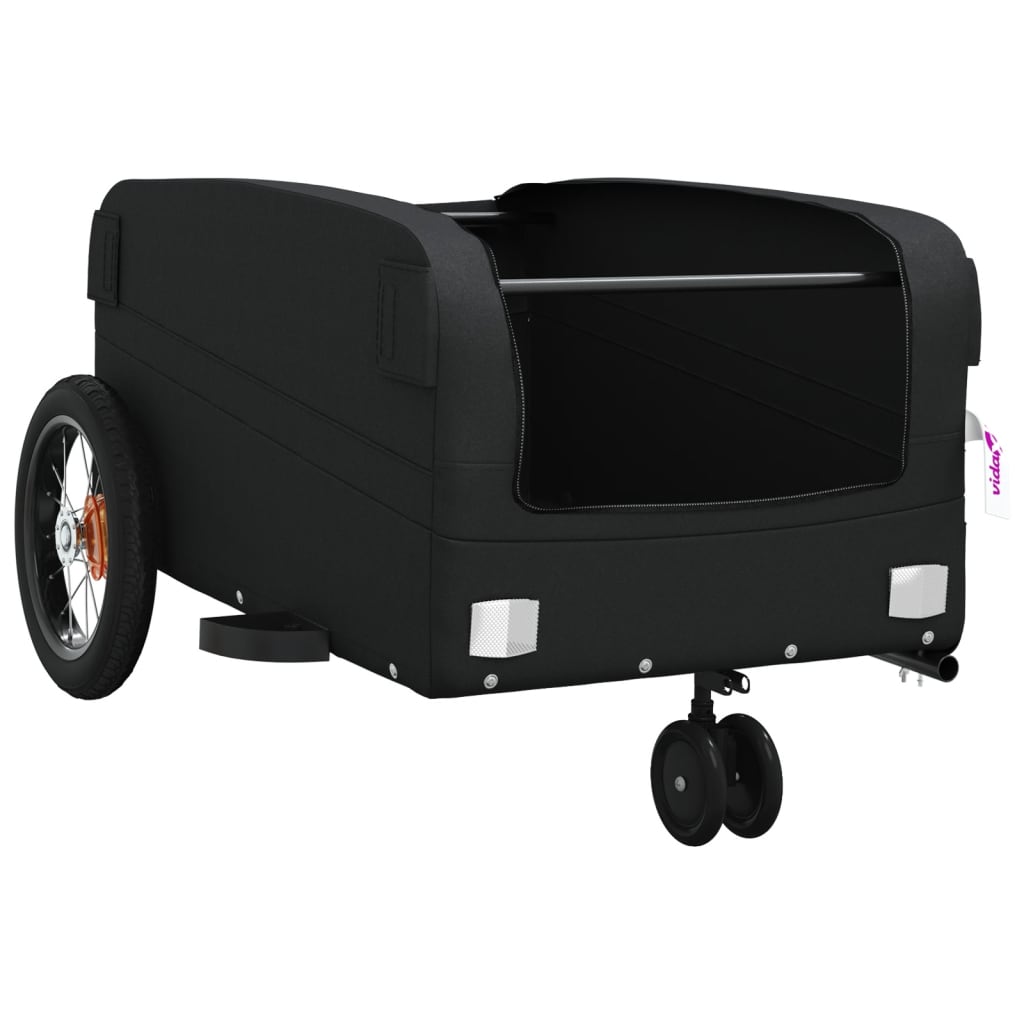 vidaXL Przyczepka rowerowa dla zwierząt, czarna, 30 kg, żelazo