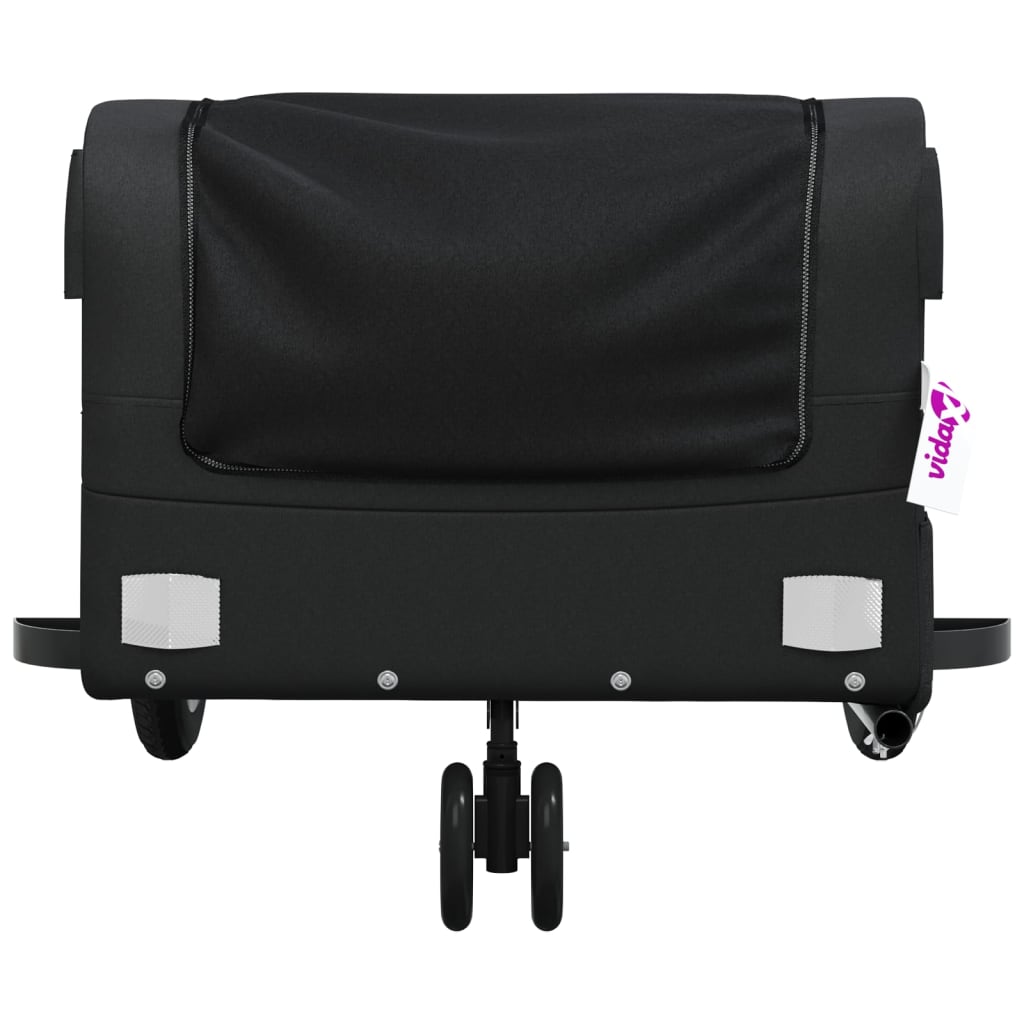 vidaXL Przyczepka rowerowa dla zwierząt, czarna, 30 kg, żelazo