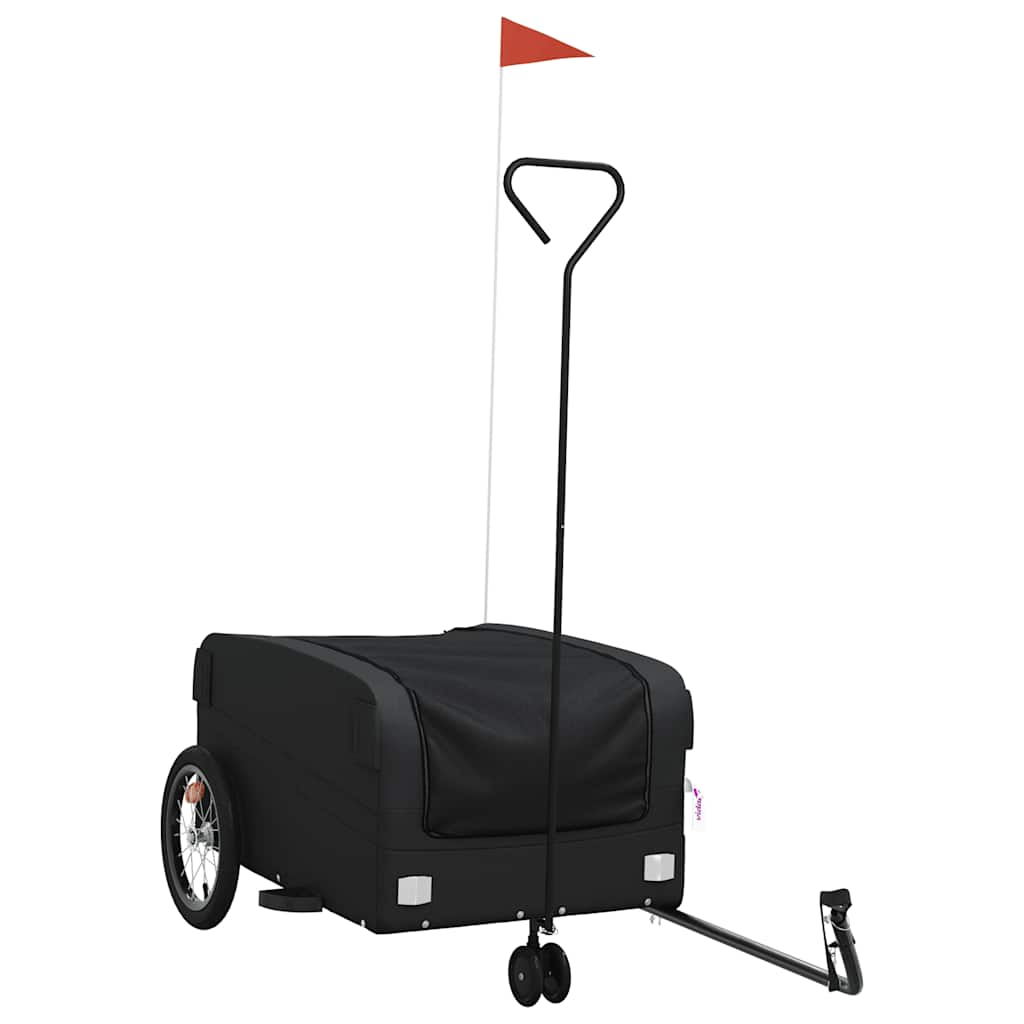 vidaXL Przyczepka rowerowa, czarna, 45 kg, żelazo