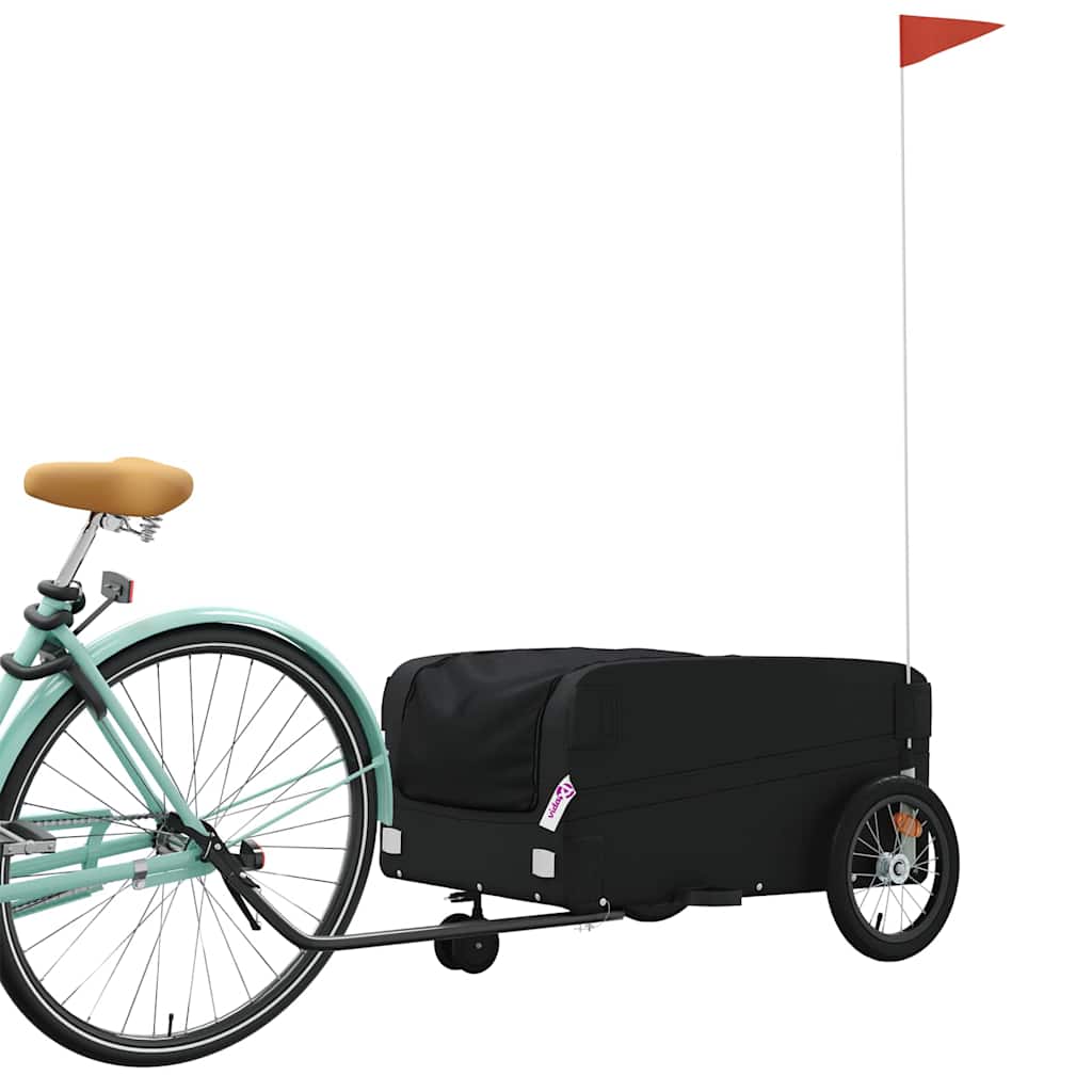 vidaXL Przyczepka rowerowa, czarna, 45 kg, żelazo