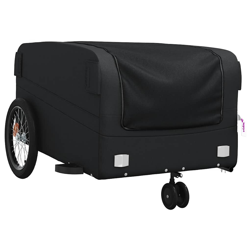vidaXL Przyczepka rowerowa, czarna, 45 kg, żelazo