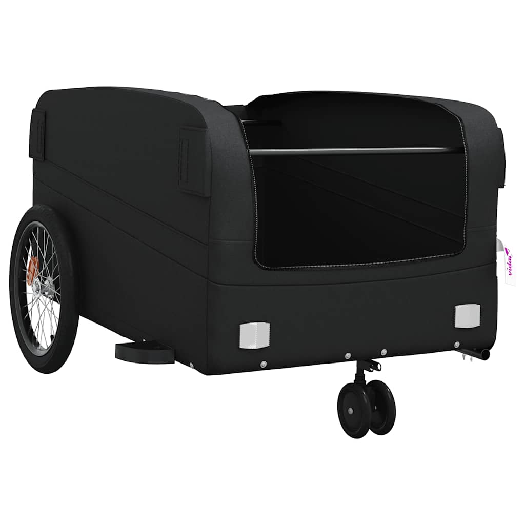 vidaXL Przyczepka rowerowa, czarna, 45 kg, żelazo