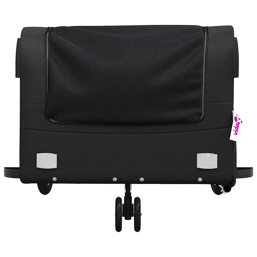 vidaXL Przyczepka rowerowa, czarna, 45 kg, żelazo