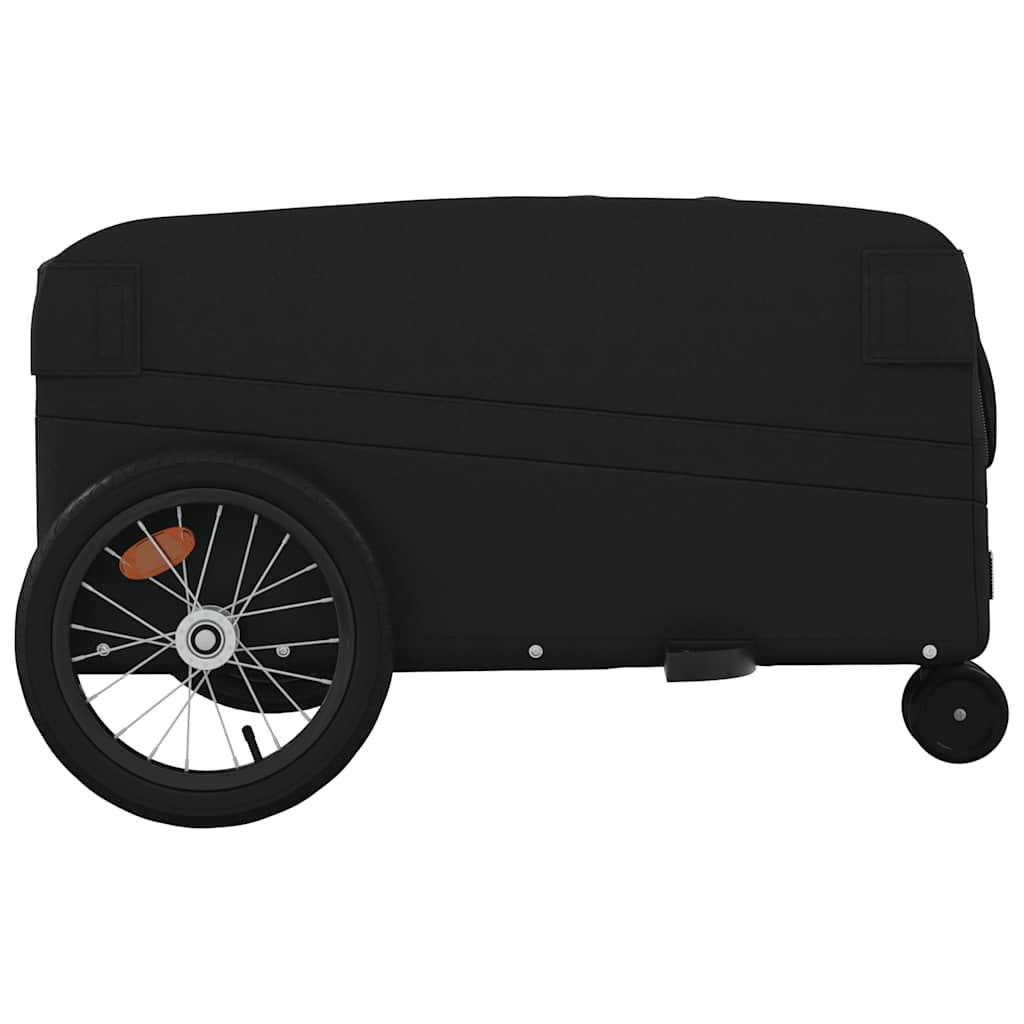 vidaXL Przyczepka rowerowa, czarna, 45 kg, żelazo