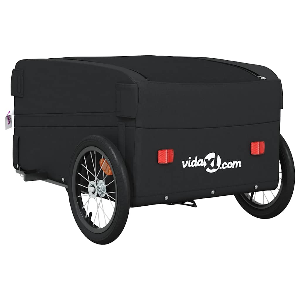 vidaXL Przyczepka rowerowa, czarna, 45 kg, żelazo