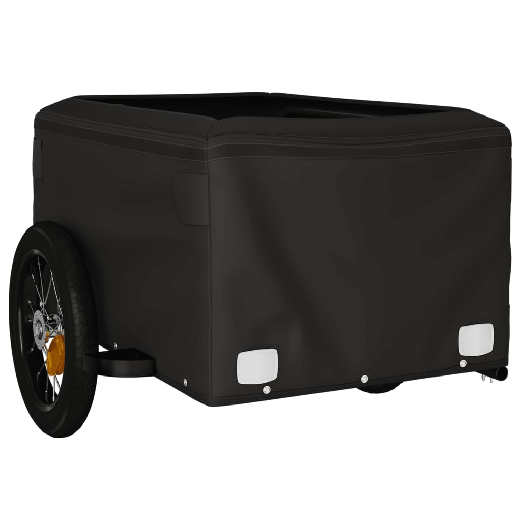 vidaXL Przyczepka rowerowa, czarno-czerwona, 30 kg, żelazo