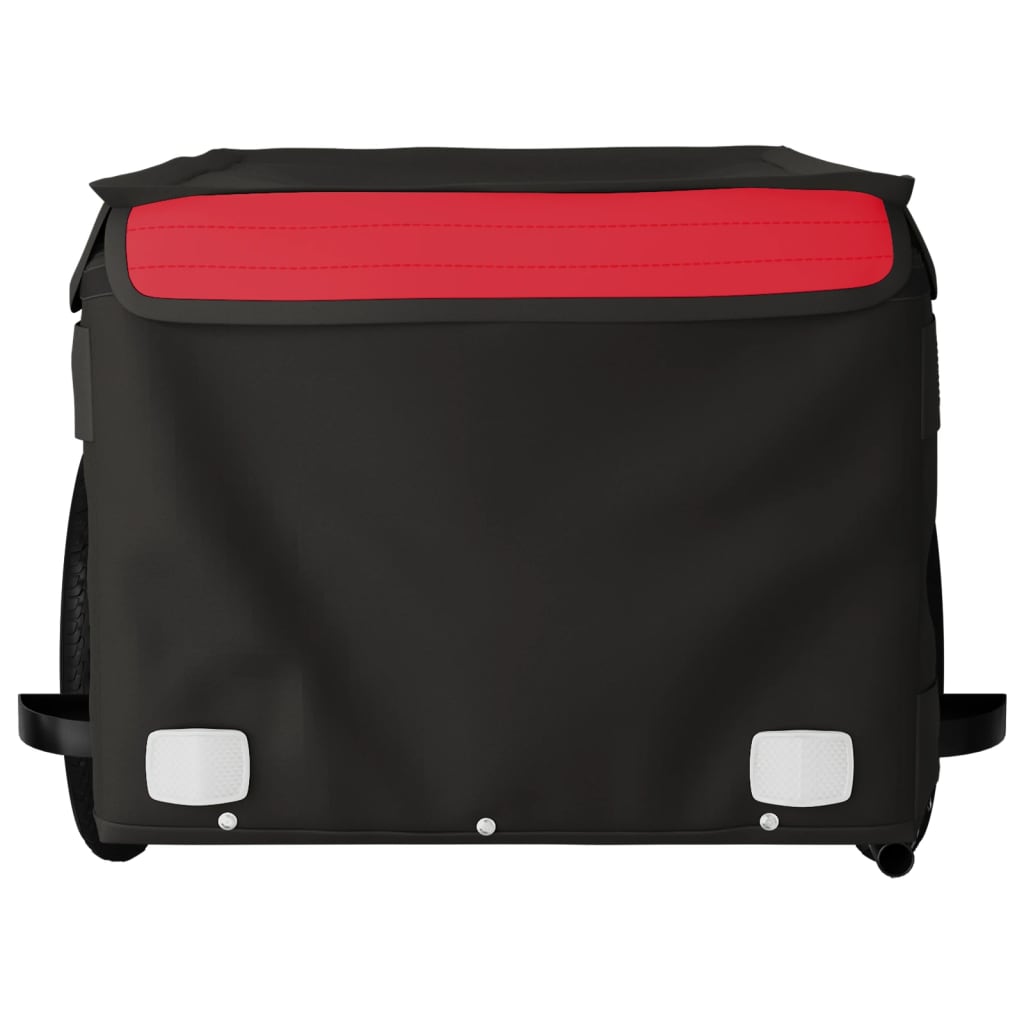 vidaXL Przyczepka rowerowa, czarno-czerwona, 30 kg, żelazo