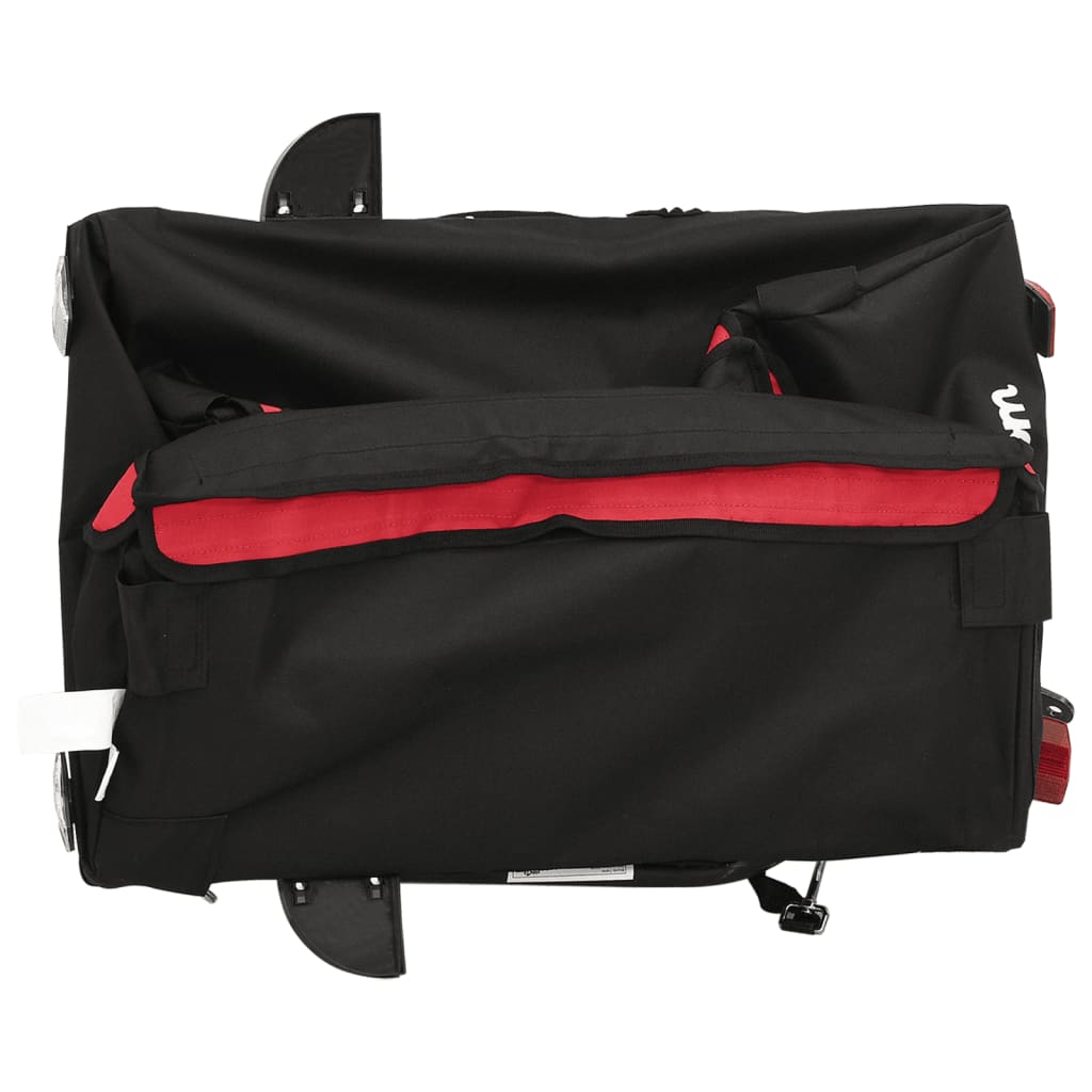 vidaXL Przyczepka rowerowa, czarno-czerwona, 30 kg, żelazo